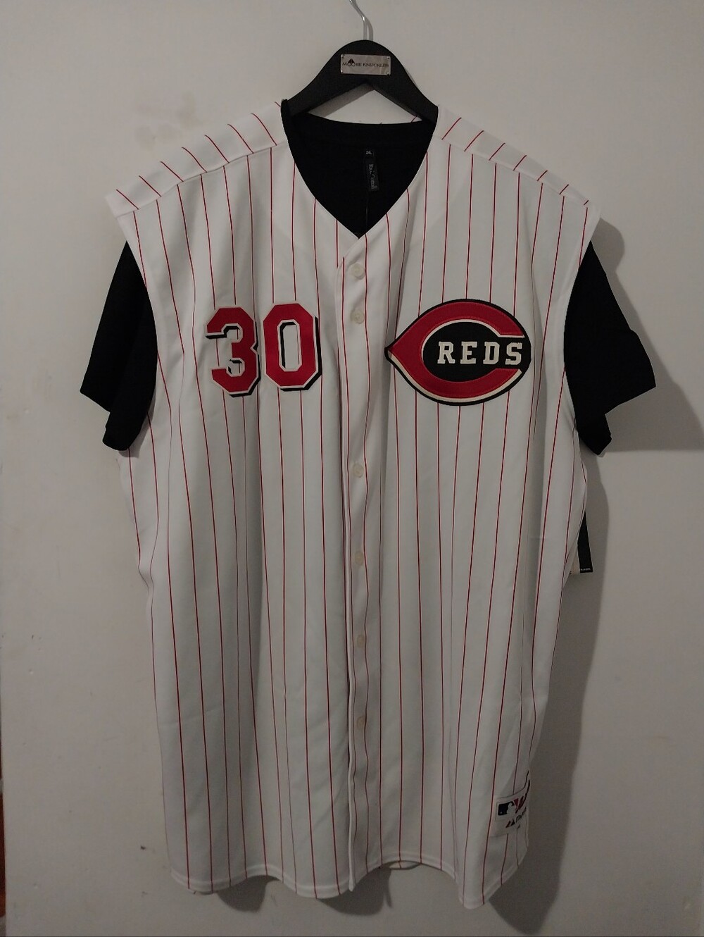 Majestic Authentic Cincinatti Reds Ken Griffrey Jr. Home Vest Jersey Size 58